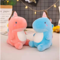 Dinosaurio con Gorro de Cumpleaños